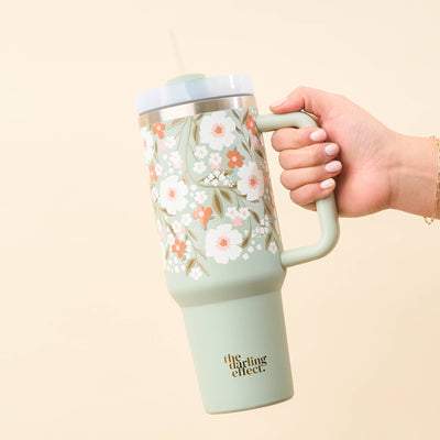 Sage Floral Haven - 40 oz Take Me Everywhere Tumbler