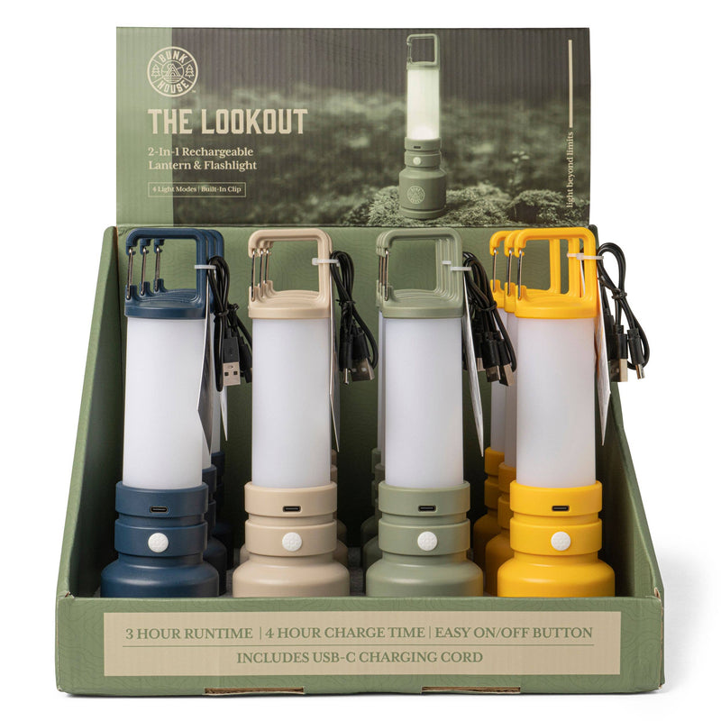 Bunk House The Lookout 2-In-1 Rechargeable Lantern & Flashli