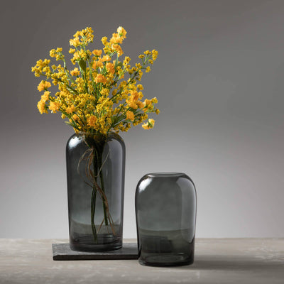 SMOKY GLASS VASE