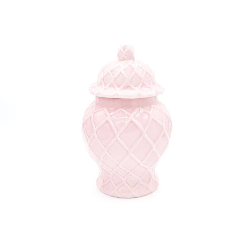 Pink Textured Ginger Jar - Small