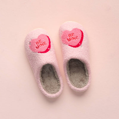 Fuzzy Slippers - Be Mine: S/M (Women's 5 - 7.5)