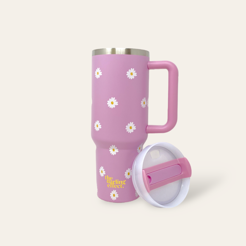 Lilac Dancing Daisy-40oz Take Me Everywhere Tumbler