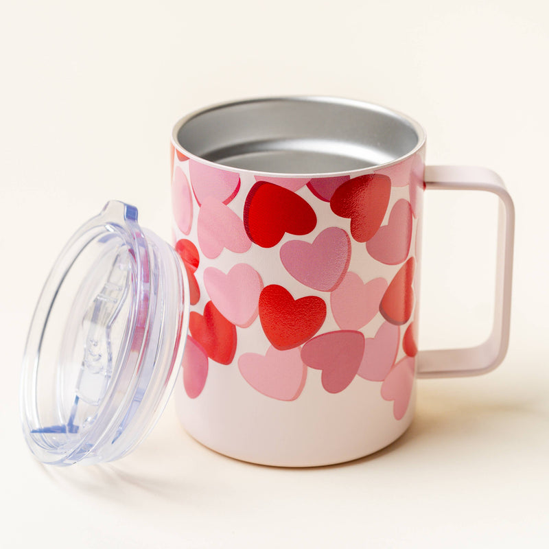 14 oz Insulated Mug-Blushing Hearts