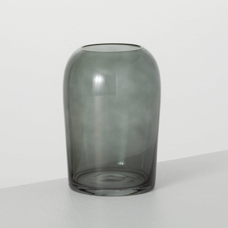 SMOKY GLASS VASE