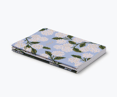 Assorted Set of 3 Hydrangea Notebooks