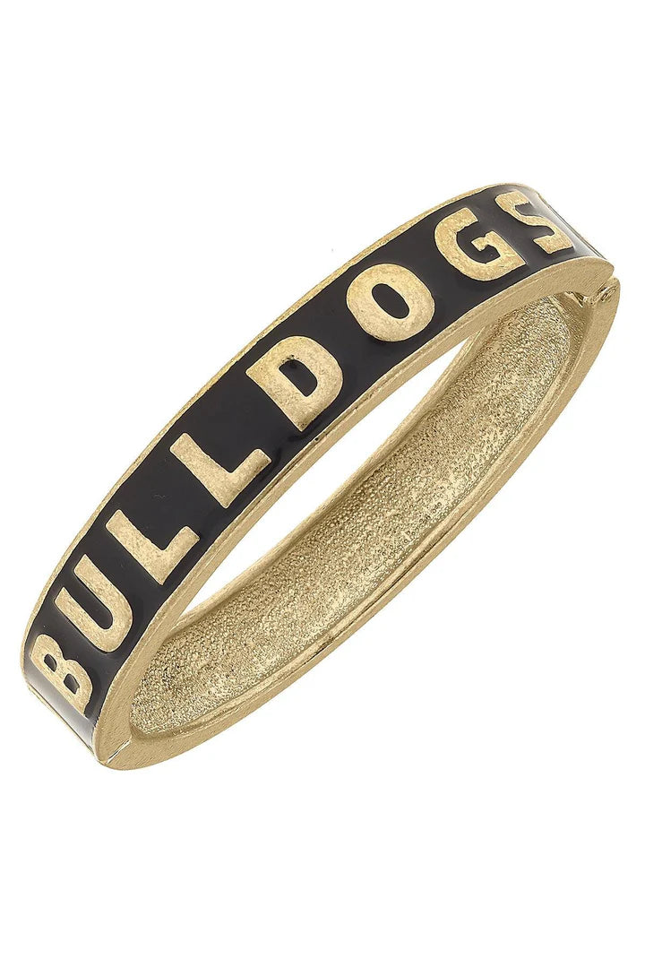 BLACK Georgia Bulldogs Enamel Hinge Bangle