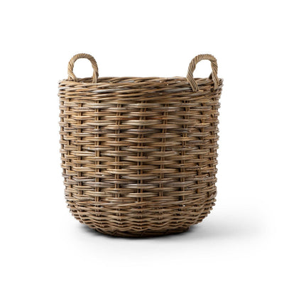 Rattan Round Kubu Grey: Small - 14" H