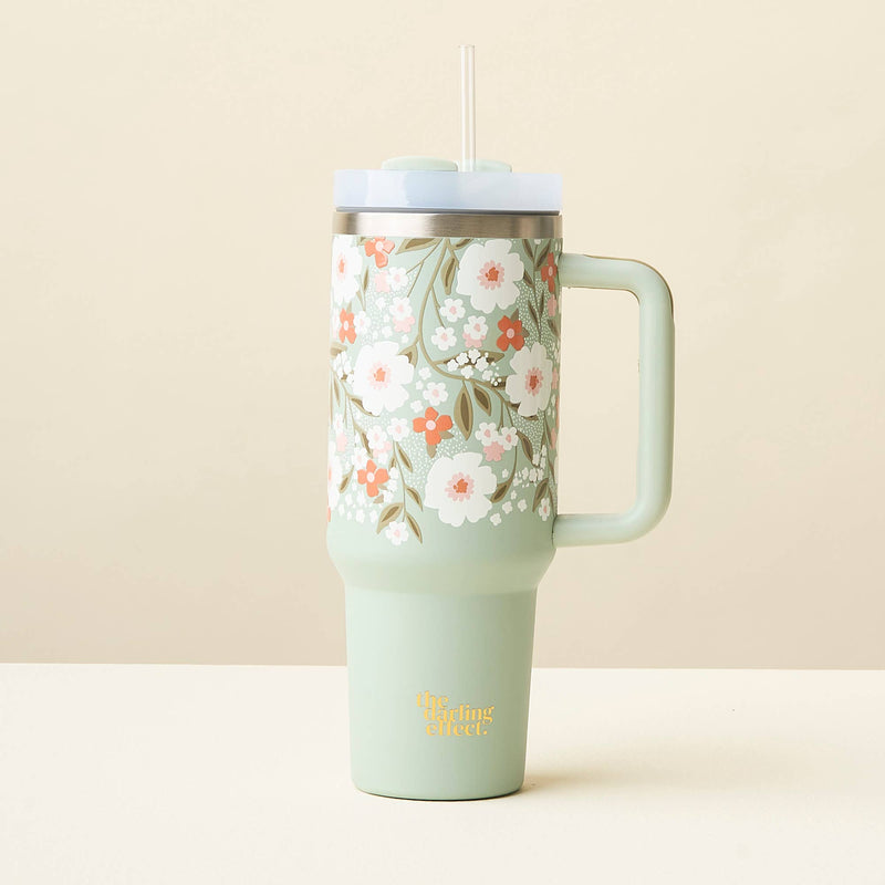 Sage Floral Haven - 40 oz Take Me Everywhere Tumbler