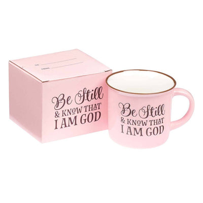 Mug Camp Pink/White Be Still & Know