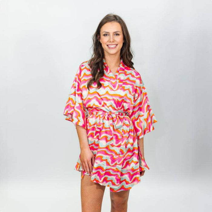 Stay Groovy Silky Satin Robe