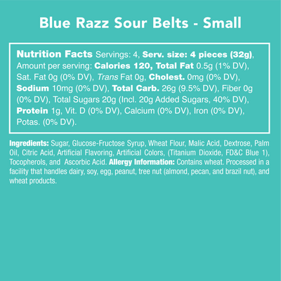 Blue Razz Sour Belts