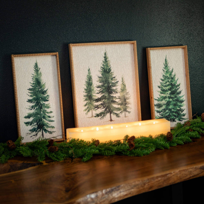 PINE TREE WALL DECOR SET OF 2