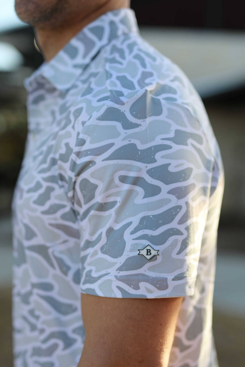 White Camo- Performance Polo