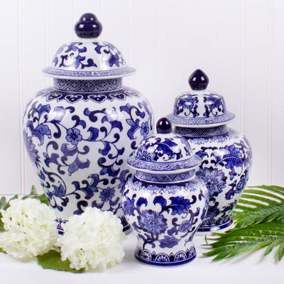 Blue Chinoiserie Ginger Jar - Extra Large