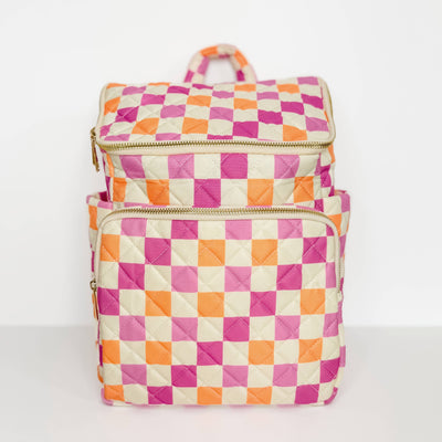 Checkered Pattern Bags, Backpack, Duffle, Cosmetic Bag: Cosmetic Bag