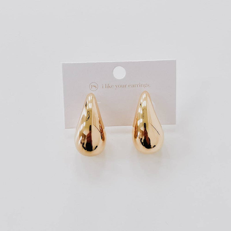 Not-So-Secret Admirer Teardrop Earrings - WATERPROOF: Gold