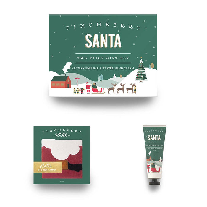 Santa - 2 Pc Christmas Gift Box - Holiday Stocking Stuffers