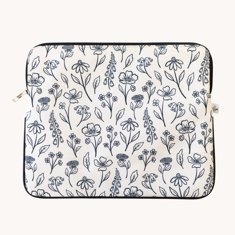 Pressed Floral Laptop Sleeve: 13"