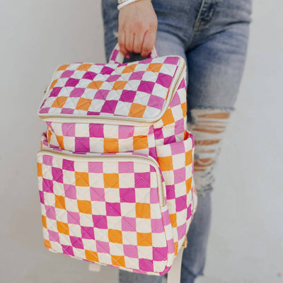 Checkered Pattern Bags, Backpack, Duffle, Cosmetic Bag: Cosmetic Bag