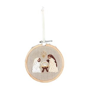 Nativity Hoop Ornament