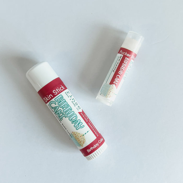 Birthday Cake Skin Stick & Pucker Stick Bundle