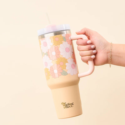 Peach Daisy Craze -40 oz Take Me Everywhere Tumbler