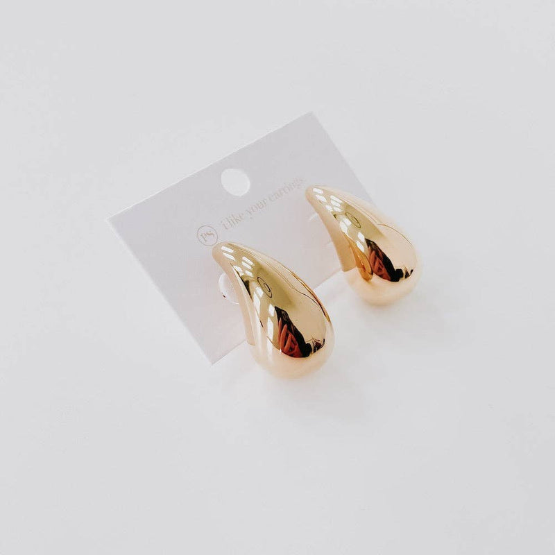 Not-So-Secret Admirer Teardrop Earrings - WATERPROOF: Gold