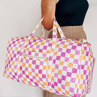 Checkered Pattern Bags, Backpack, Duffle, Cosmetic Bag: Cosmetic Bag