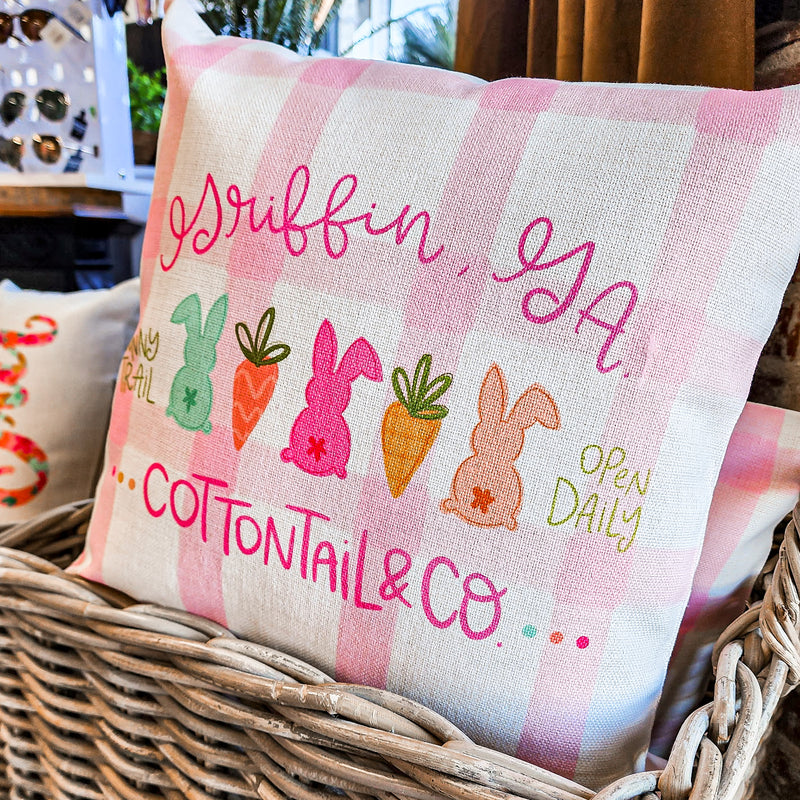 Cottontails & Co Griffin, Ga Town Pillow