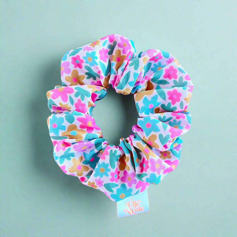 Scrunchie - Sage Bloom Pattern