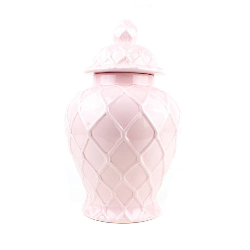 Pink Textured Ginger Jar - Extra Large