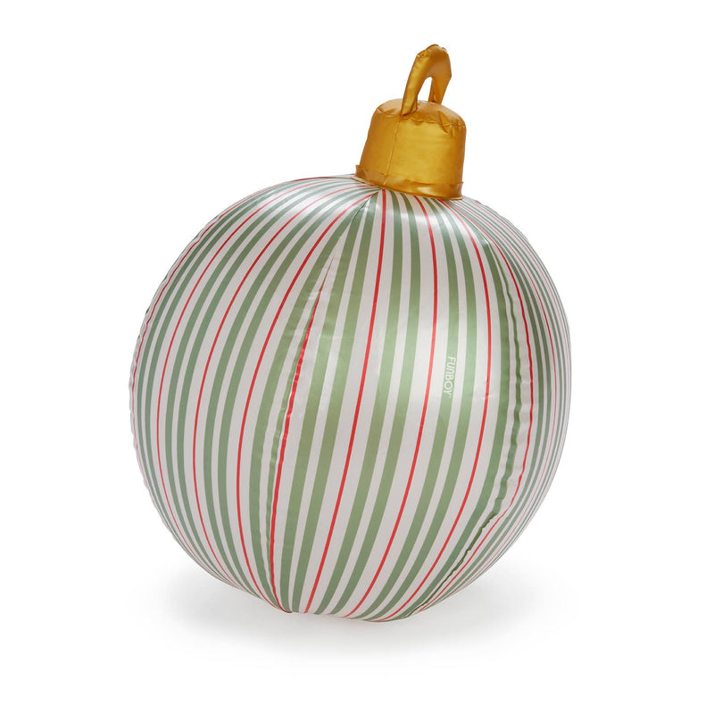 Vintage Stripe Light Up Christmas Ornament Holiday Balls - 3 Pack