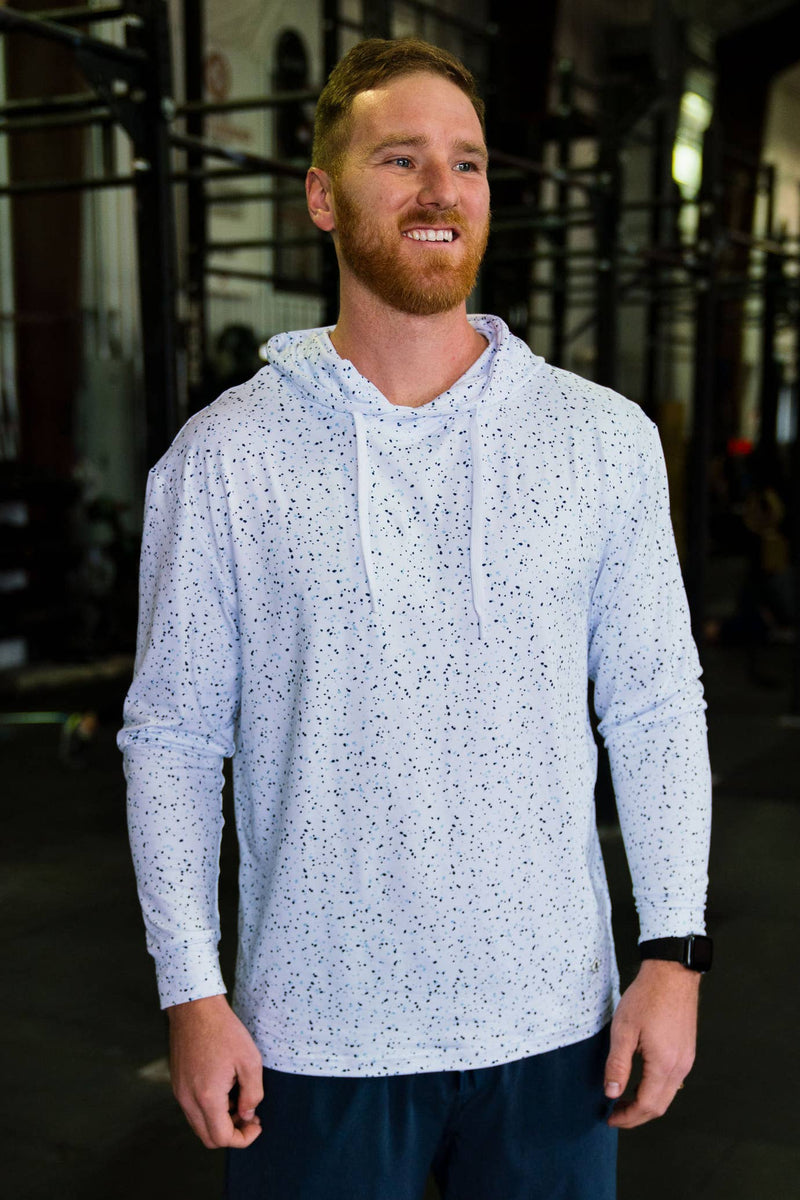 White Speckled | Performance Hoodie