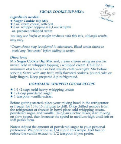 Sugar Cookie Dip Mix