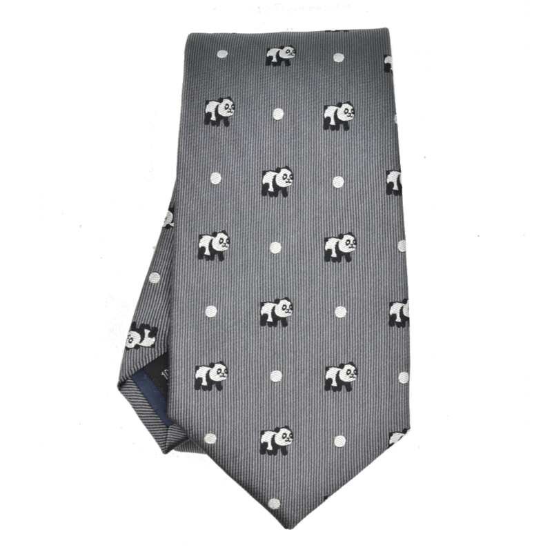 Gray Panda Tie