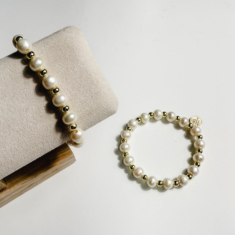 Lexi Stacker Bracelet - pearl