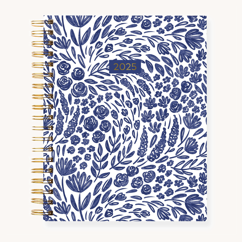 Porcelain 2025 Yearly Planner: 7x9