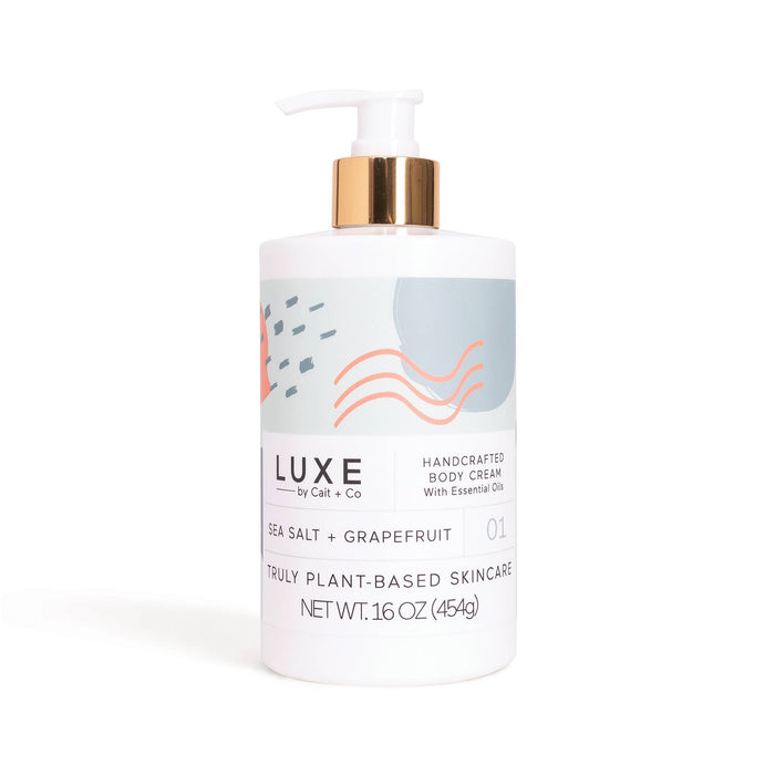 Sea Salt + Grapefruit Shea Butter Body Cream -  16oz | Luxe