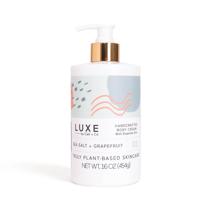 Sea Salt + Grapefruit Shea Butter Body Cream -  16oz | Luxe