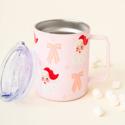 14 oz Insulated Mug-Dear Santa