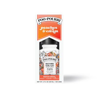 Poo~Pourri Peaches & Cream Toilet Spray 2oz boxed