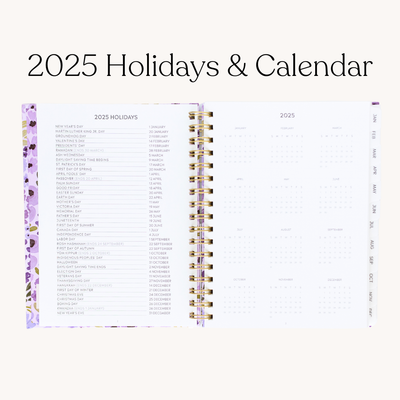 Porcelain 2025 Yearly Planner: 7x9