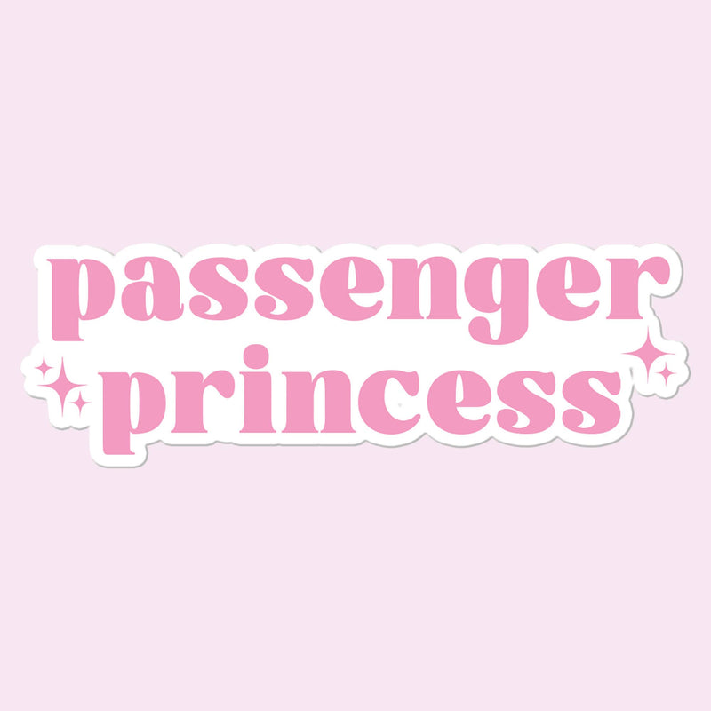 Passenger Princess Funny Sticker Decal, Car Decal