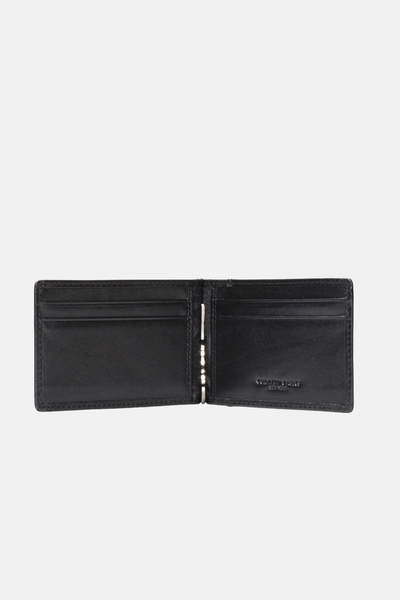 Slim Money Clip Wallet: Dark Brown