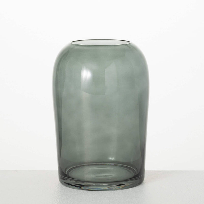 SMOKY GLASS VASE