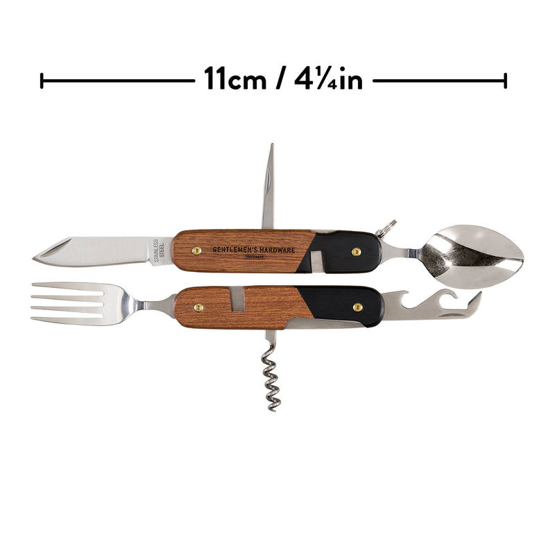 Camping Cutlery Tool, Wood