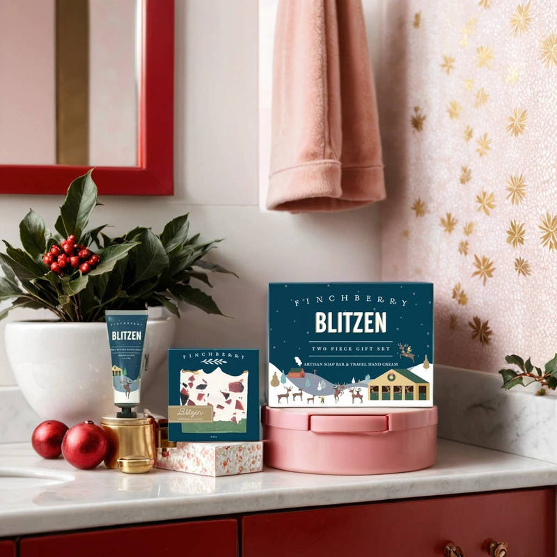 Blitzen 2pc Christmas Stocking Stuffer Beauty Soap Gift Box