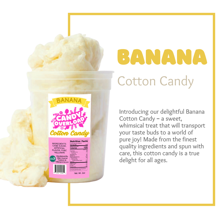 Banana- Gourmet Cotton Candy