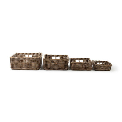 Rattan Rectangle Tray | 6" H