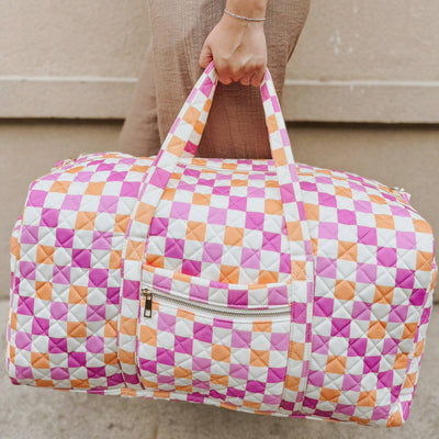 Checkered Pattern Bags, Backpack, Duffle, Cosmetic Bag: Cosmetic Bag